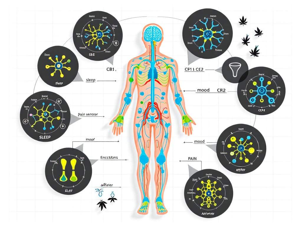 endocannabinoïde systeem werking infographic