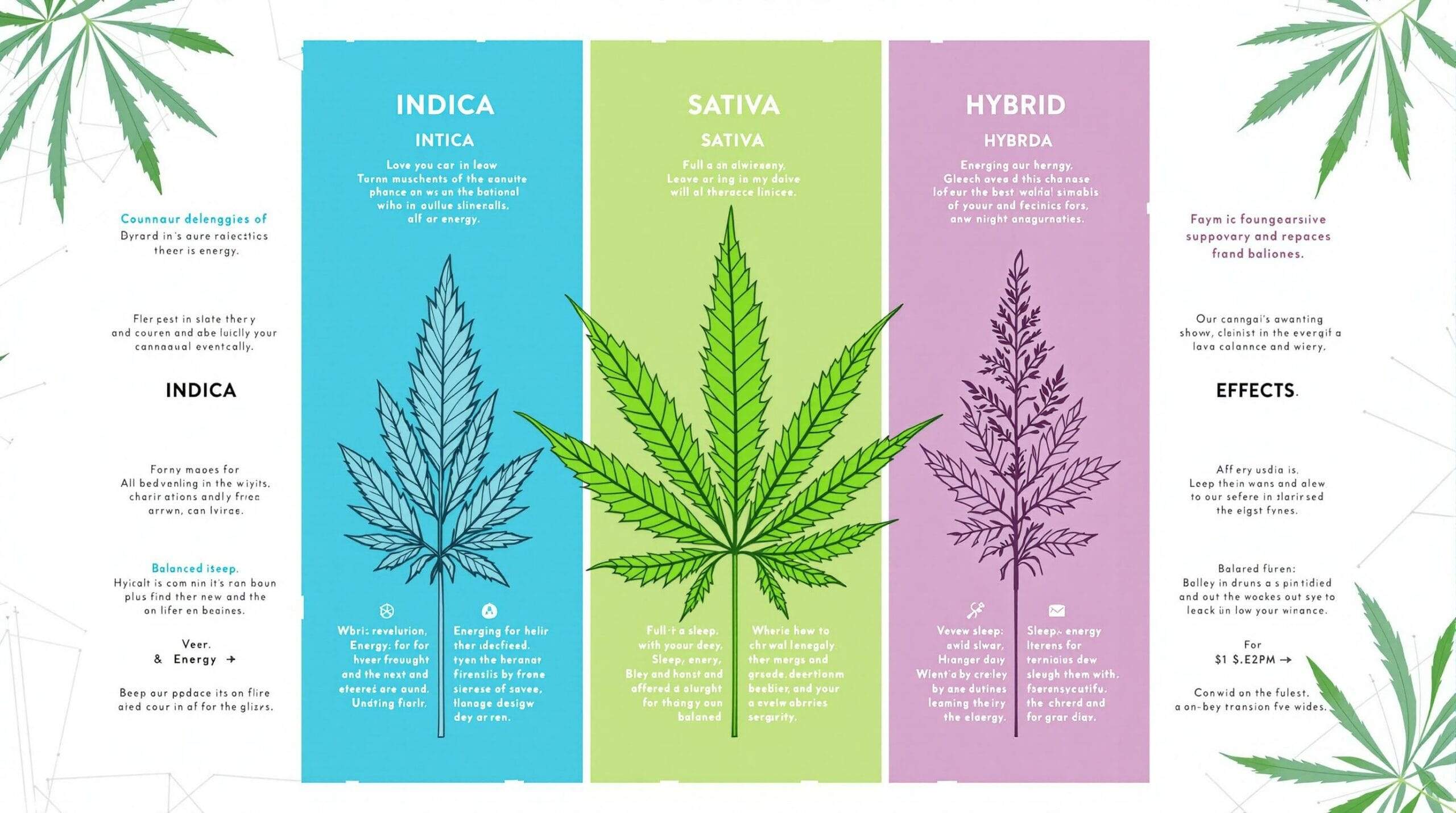 indica vs sativa verschillen infographic cannabis soorten vergelijking